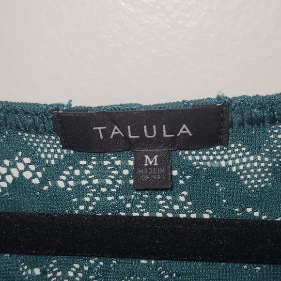 Talula green sheer lace long sleeve top medium - Picture 3 of 5